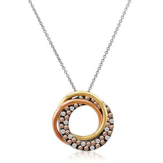 Le Vian Ladies Chocolate Diamonds Fashion Pendant in 14k Tri Color Gold