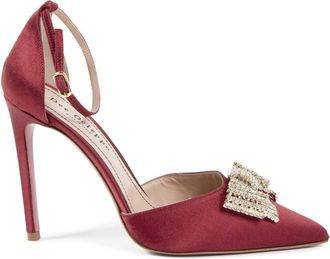 Dee Ocleppo Crystal Bow Satin Pump
