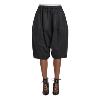 Comme Des Gar&ccedil;ons Dames, Korte broeken, Grijs, Maat: XS Wol