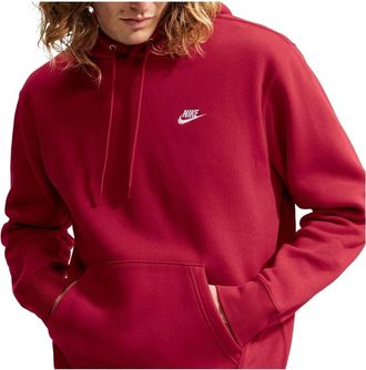 Nike Club Fleece Hoodie Tough Red White FN3859-608