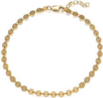 Made by Mary Poppy Chain Anklet in Gold Filled at Nordstrom, Size 8