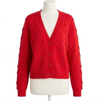 Z Supply All Yours Cardigan In Kiss Me Red