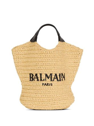 Balmain Natural Logo Mini Tote