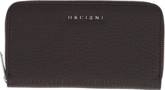 Orciani Portafoglio Zip Around Soft in pelle - Accessories - Mujer - Marr&oacute;n - ONE SIZE