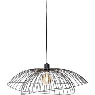 QAZQA Smart Pendant Light Black 66 cm Incl. Wifi G95 - Pua