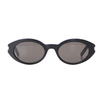 Saint Laurent Black Acetate Sunglasses - Round/Oval/Panthos Style