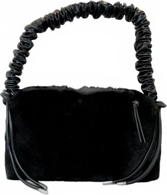Cejon Andi Plush Hobo Bag In Black
