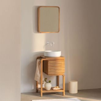 Sklum Conjunto De Mueble De Ba&ntilde;o En Madera De Teca Bradley Sklum
