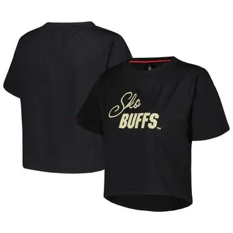 KADYLUXE Womens Black Colorado Buffaloes Milky Silk Cropped T-Shirt at Nordstrom, Size X-Large