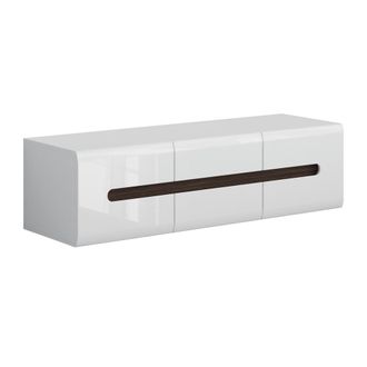 Petits Meubles Mueble TV 2 puertas 2 cajones 1 estratificado Blanco