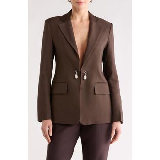 A.L.C. Mel Notch Lapel Blazer in Dark Carob at Nordstrom Rack, Size 12