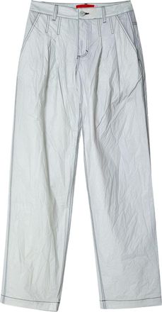 ECKHAUS LATTA high-shine straight-leg trousers - women - Nylon/Polyurethane - 27 - Blue
