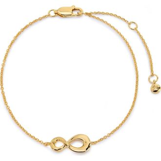 Monica Vinader Infinity Chain Bracelet in 18Ct Gold Vermeil at Nordstrom