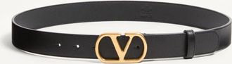 Valentino Garavani Cintura VLogo Signature In Vitello Lucido 30 Mm Uomo NERO 085