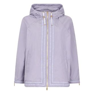 Moorer Light Jackets, female, Purple, Size: L Lightweight Jacket with Hood