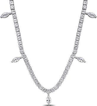 Delmar Lab Created White Sapphire Necklace in Silver at Nordstrom Rack