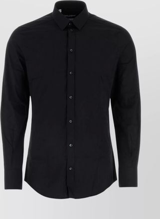 Dolce & Gabbana stretch cotton poplin shirt with angle-cut cuffs
