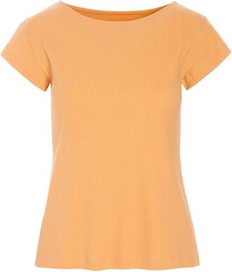 Bitte Kai Rand Rib Knit T-shirt - Dames - T-shirts - Oranje - XL - Katoen - Tops