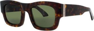 Bugatti Unisex Green Rectangular Sunglasses 48MHAV