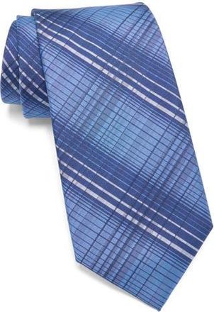Calvin Klein Nelson Plaid Tie in Navy at Nordstrom Rack