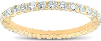 Pompeii3 1ct Diamond Eternity Ring 14K Yellow Gold Size Selectable