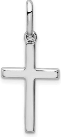 Diamond2Deal 14k White Gold Hollow Cross Pendant