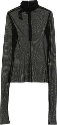 Rhizome Sovino tulen top met col - Zwart