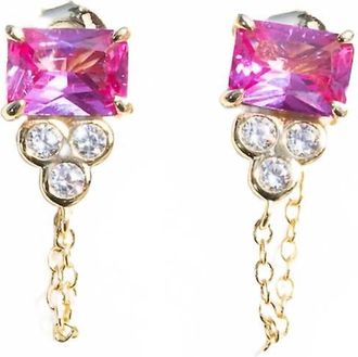 Native Gem Womens Shiva Earrings In Pink