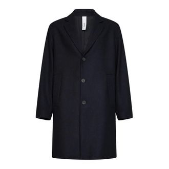 Hev&ograve; Cassano Jas - Heren - Mantel - Blauw - L - Wol - Jassen