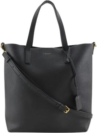 Saint Laurent Pre-owned Tote Bags, female, Black, Size: ONE SIZE Pre-owned Toy Shopping Tote Calf Handbag