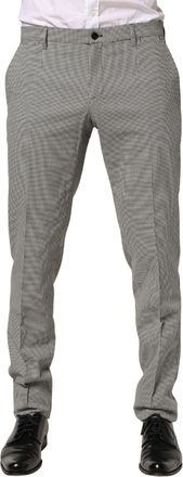 Dolce & Gabbana Gray Cotton Skinny Dress Formal Trouser Mens Pants