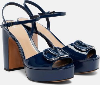 Valentino Garavani VLogo 115 patent leather platform sandals