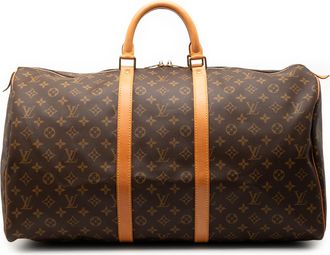Louis Vuitton Coated Canvas Monogram Keepall 55