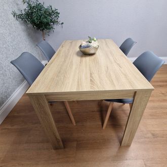 Kosy Koala Kitchen Dining Table With 4 Chairs Dining Room Furniture in Dark Grey