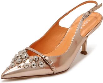 Lella Baldi Decollete Slingback Lt 969 - Dames - Pumps - Geel - 37 EU - Leer - Schoenen