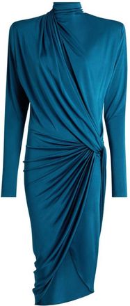 Balmain gedrapeerde midi-jurk