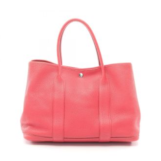 Herm&egrave;s Pink Leather Handbag Tote Bag (Pre-Owned)