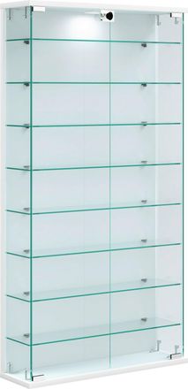 MID.YOU Mid.you Vitrine, Weiß, Glas, 8 Fächer, 59x114x17 cm, stehend, hängend, Esszimmer, Vitrinen