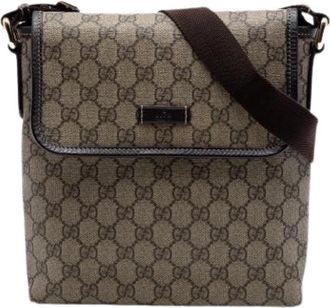 Gucci Pre-owned Vintage Crossbody Bag - Dames - Vintage Schoudertas - Bruin - ONE Size - Leer - Vintage