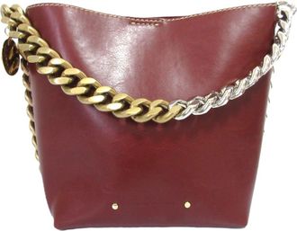 Stella McCartney Stella Mccartney Bordeaux Red Color Elastane Polyester Handbag Shoulder Bag Tote Bag (Pre-Owned)