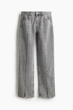H&M Jeans mit Schlitzen - Denimgrau