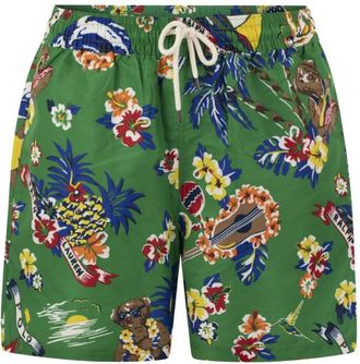Polo Ralph Lauren Graphic-Print Polyester Swim Shorts, Size X-Large