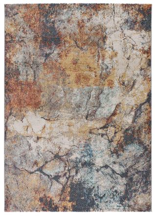 Atticgo Alfombra abstracta caldera/azul/beige 120x170 cm