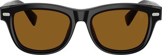 Brunello Cucinelli 0bc3016s Rectangular Frame Sunglasses in Glossy Black Acetate