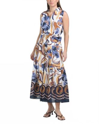 Elie Tahari Tiered Dress In White Multi