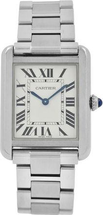 Cartier Pre-owned Cartier Tank Solo Silver Opalined Dial Ladies Watch W5200013