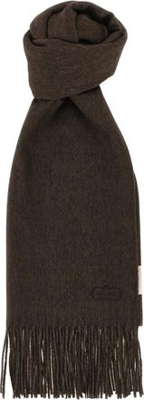 Agnona Zijden Kasjmier Sjaal met Franjes - Dames - Wintersjaals - Bruin - ONE Size - Kasjmier - Accessoires