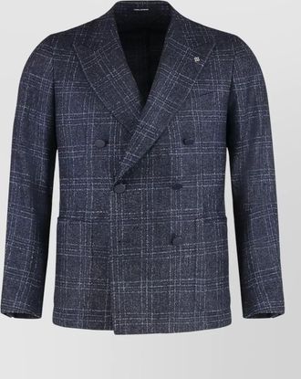 Tagliatore prince-of-wales double-breasted coat