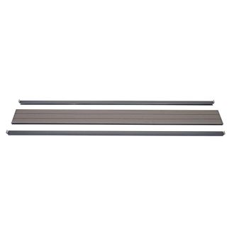 Hhg Hhg - Conjunto Final Para Mosquitera Wpc Sarthe, Perfil Final Cortaviento, Postes Wpc, 180cm, Gris