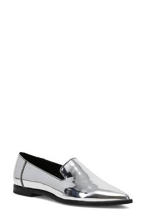 Frye Kenzie Venetian Pointed Toe Loafer in Silver at Nordstrom Rack, Size 6.5